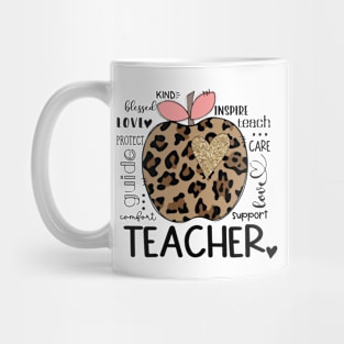 Teacher Leopard, Blessed Teach Inspire Mug